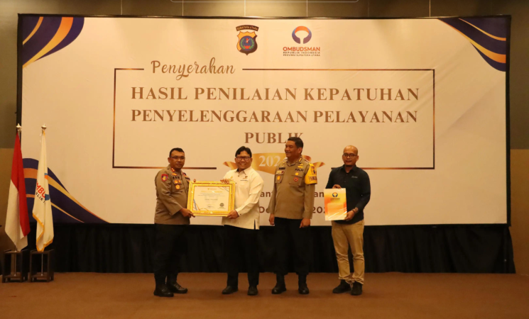 Polres Tanah Karo berhasil meraih penghargaan bergengsi Kategori A (Kualitas Tertinggi) dalam Penilaian Kepatuhan Penyelenggaraan Pelayanan Publik Tahun 2024